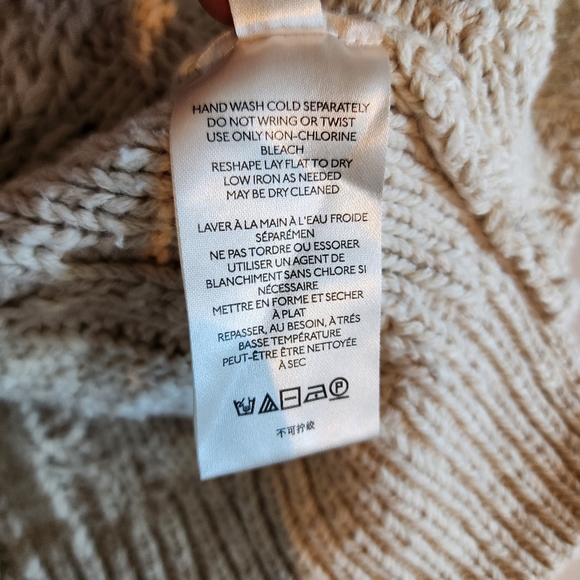 Free People Montana Cream Cardigan Oversized Boho size XS - Picture 10 of 14